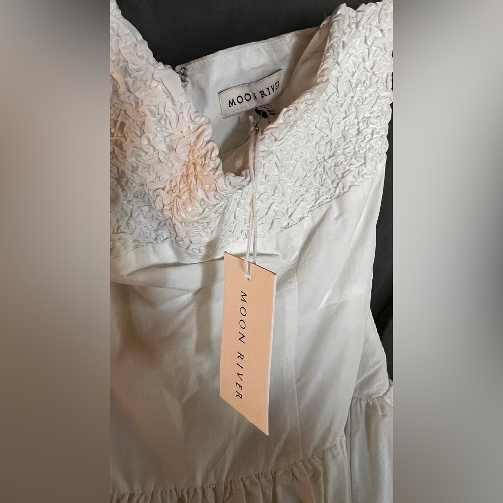Moon River White Lace Midi Dress - Picture 5 of 6